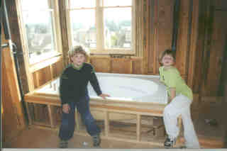 master bath with alex & nico